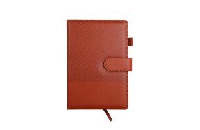 MAGNETIC A5 NOTEBOOK UNDATED ECO-LEATHER BROWN
